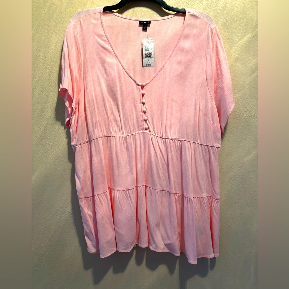 NWT Torrid 3X Top in Baby Pink